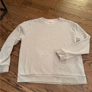 Negative Space Ribbed Sweater in Soft Gray L